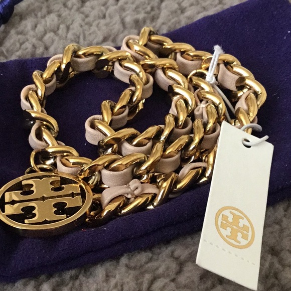 NWT Troy Burch Metallic Leather & Chain Double Wrap Bracelet- 15” With Clasp - Picture 14 of 14